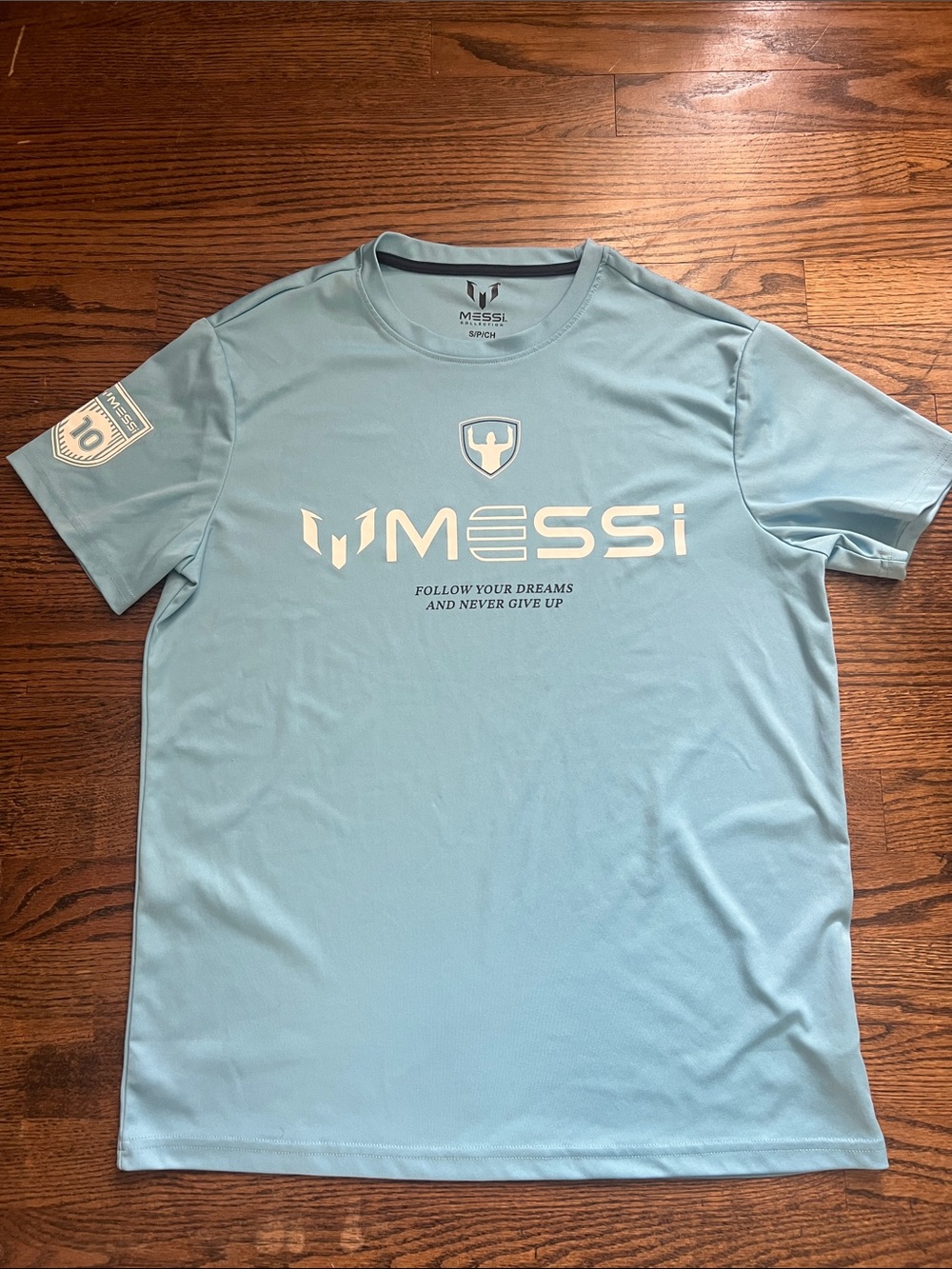 Men’s Messi Light Blue Athletic Crew Neck Shirt
